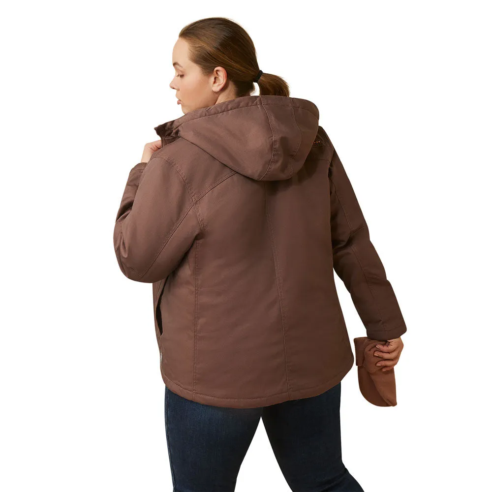 10046559 Ariat Rebar Women's Duracanvas Insulated Jacket - Peppercorn