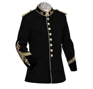 1879 British Army Officer Anglo Zulu War Jacket - Handmade Black Vintage Officers Tunic Circa Jacket For Men and Women - Cosplay Jacket