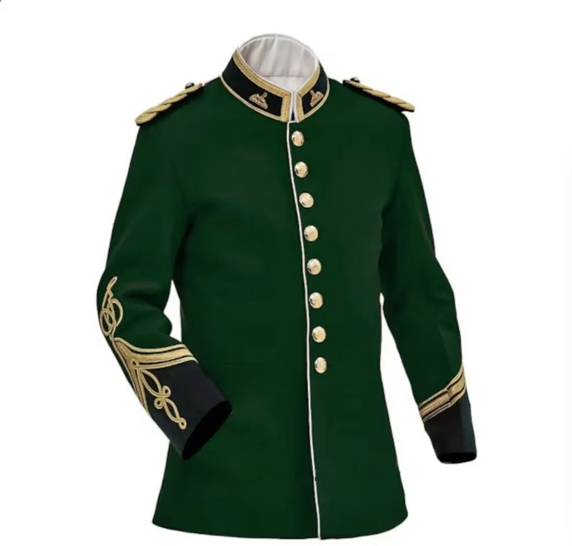 1879 British Army Officer Anglo Zulu War Jacket - Handmade Green Vintage Officers Tunic Circa Jacket For Men and Women - Cosplay Jacket