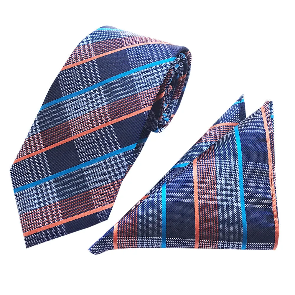 2-Piece Print Neckties and Pocket Square set