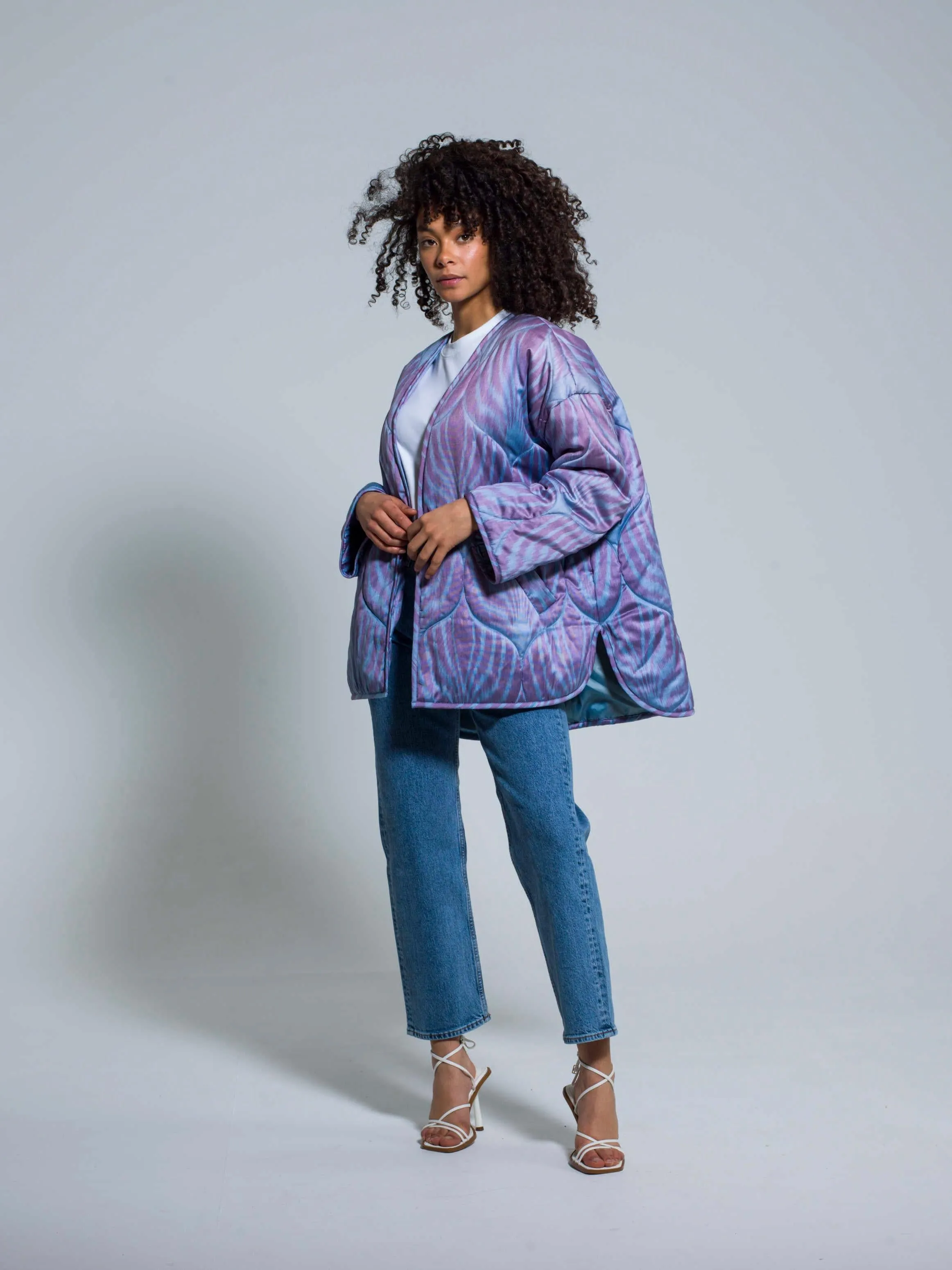 85% Silk Quilted Jacket "Celestial Dream"