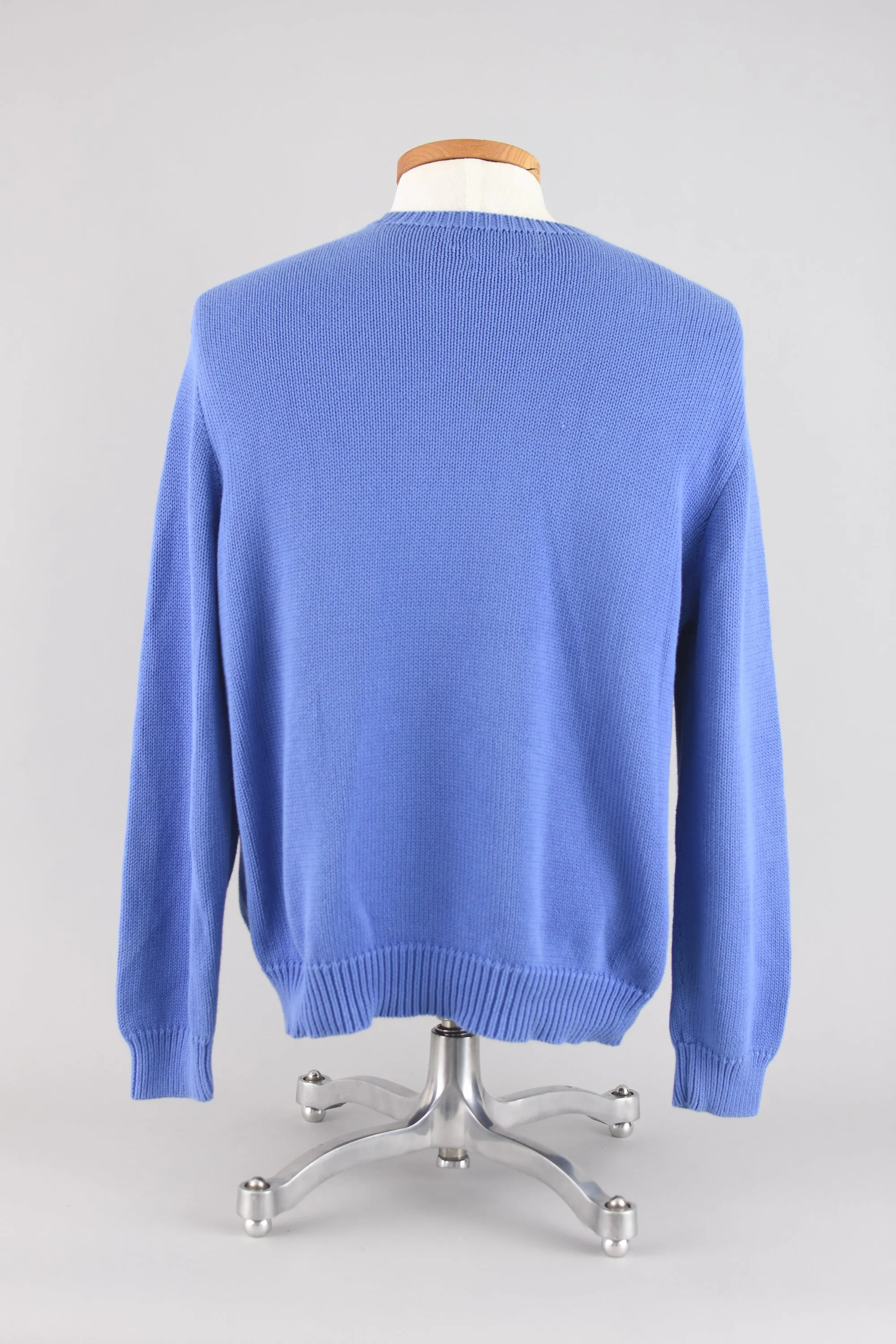 90s Polo by Ralph Lauren Blue Sweater, Men's Extra Large