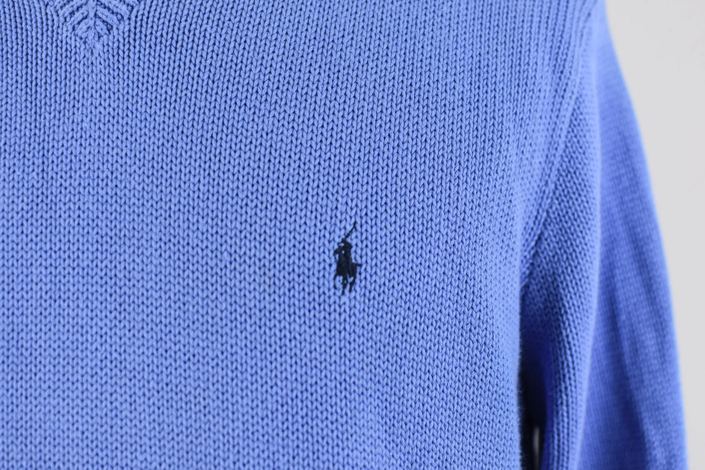 90s Polo by Ralph Lauren Blue Sweater, Men's Extra Large