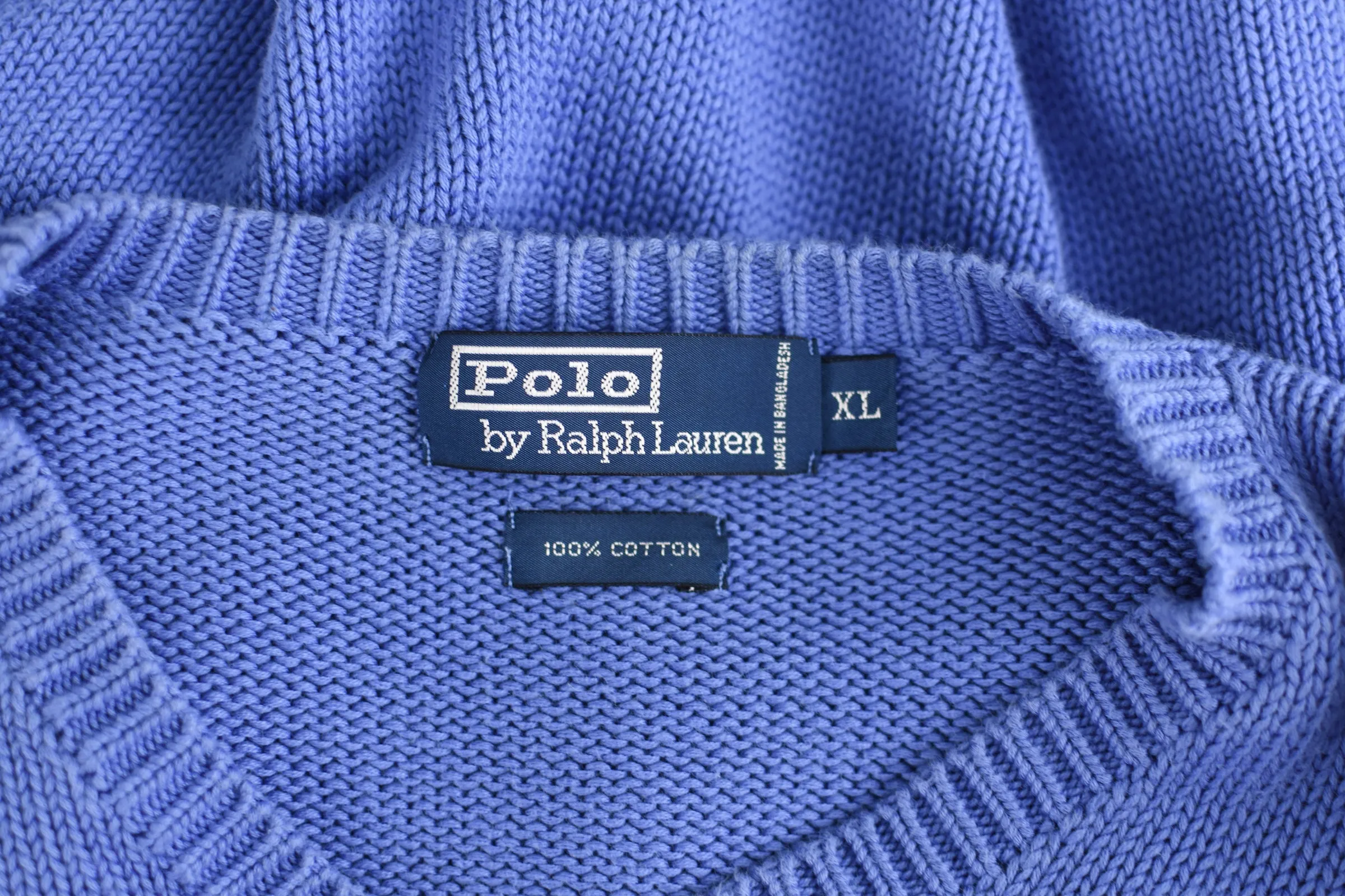 90s Polo by Ralph Lauren Blue Sweater, Men's Extra Large