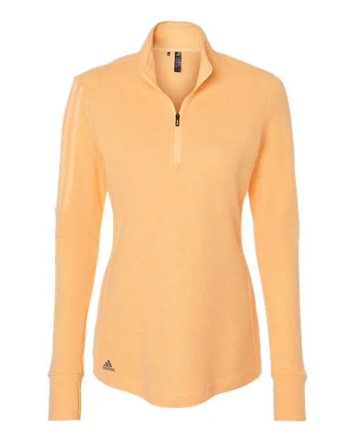 Adidas Women's 3-Stripes Quarter-Zip Sweater