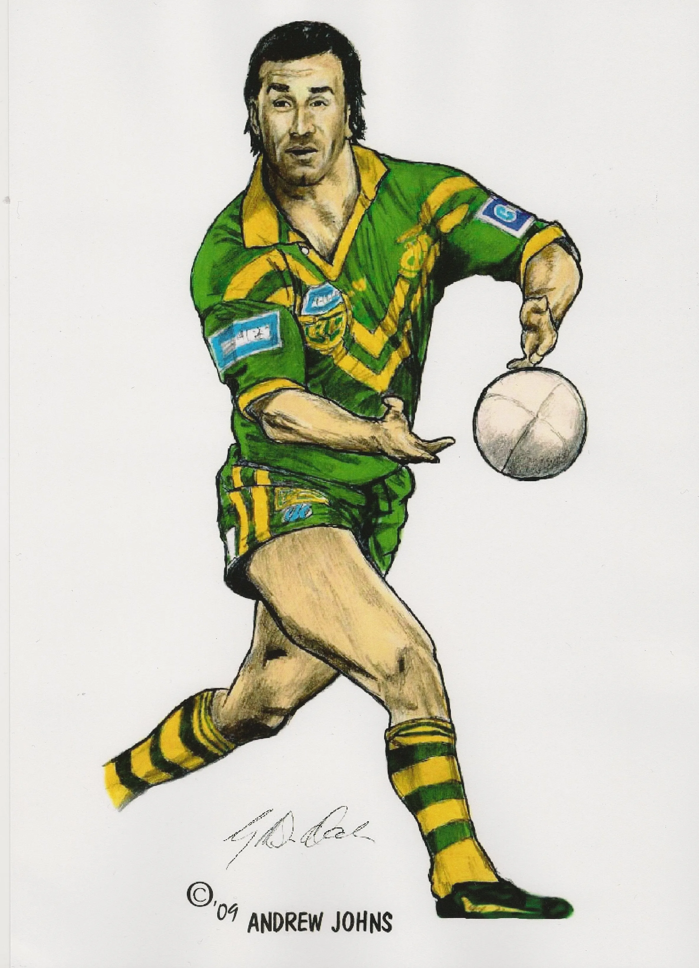 Andrew Johns, GregsArt A4 Print