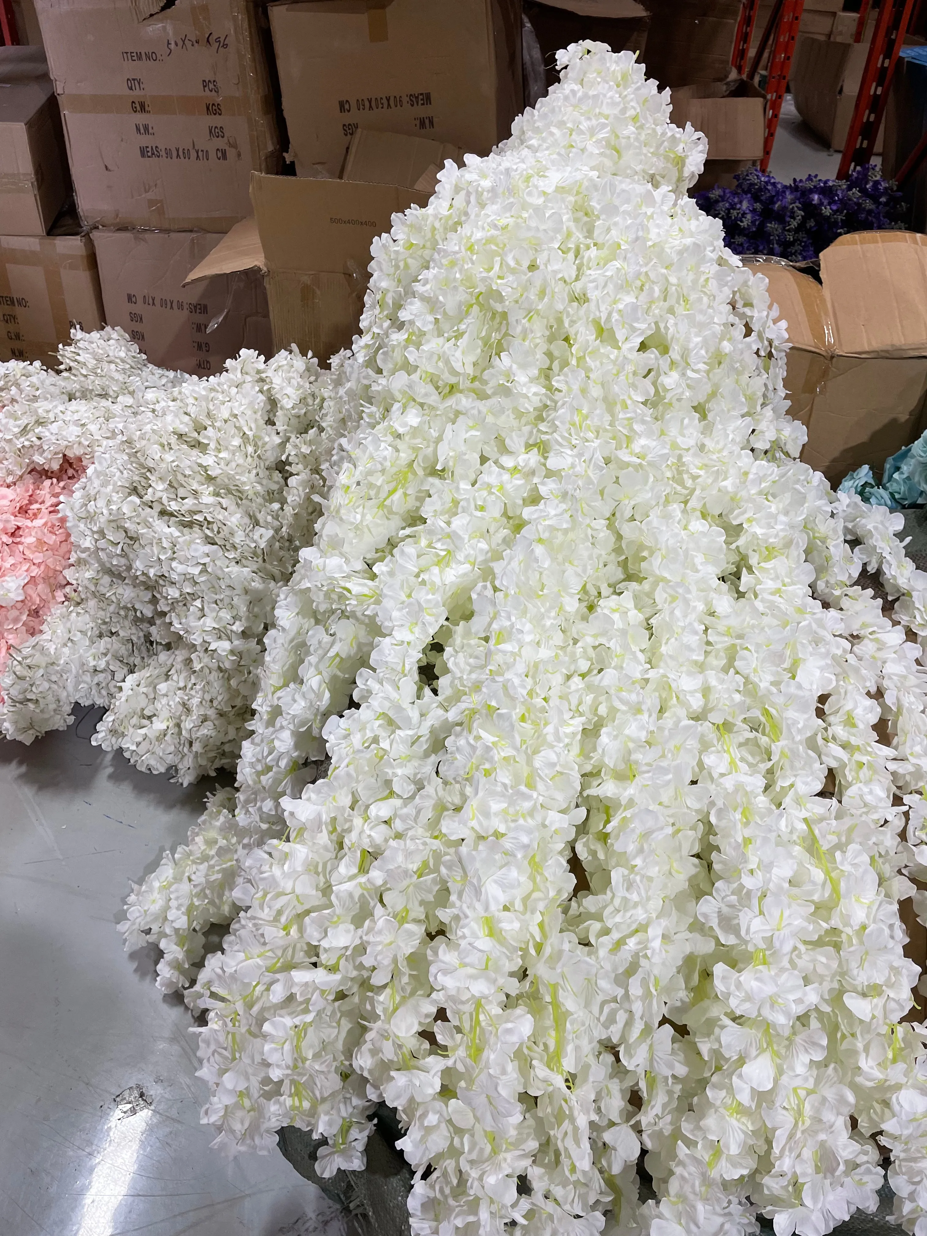 Artificial Flower Hanging Flower Garland Wisteria Single Strand 2.2m(white)ART1-45