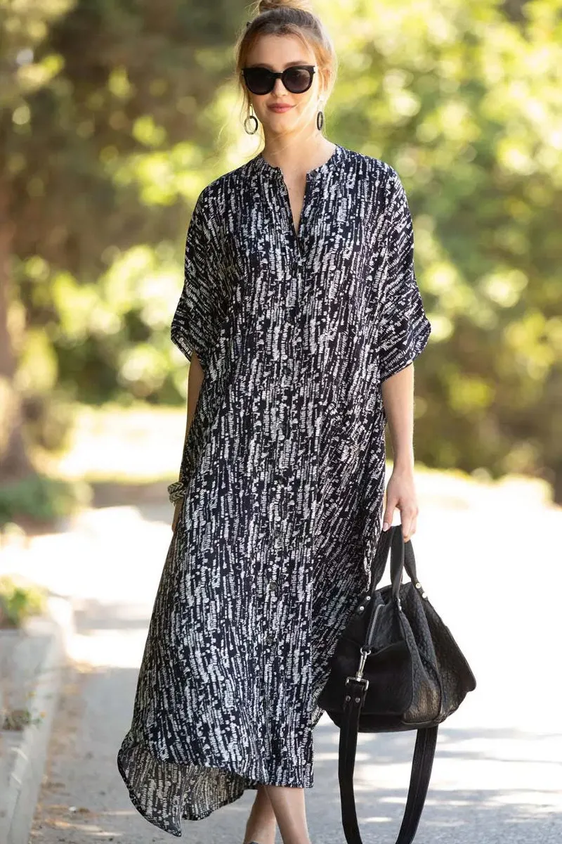 Atelier Anna Shirt Dress | Black & White print | Kjole fra French Laundry