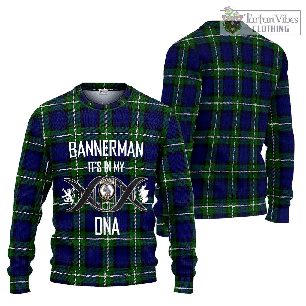 Bannerman Tartan Ugly Sweater with Family Crest DNA In Me Style