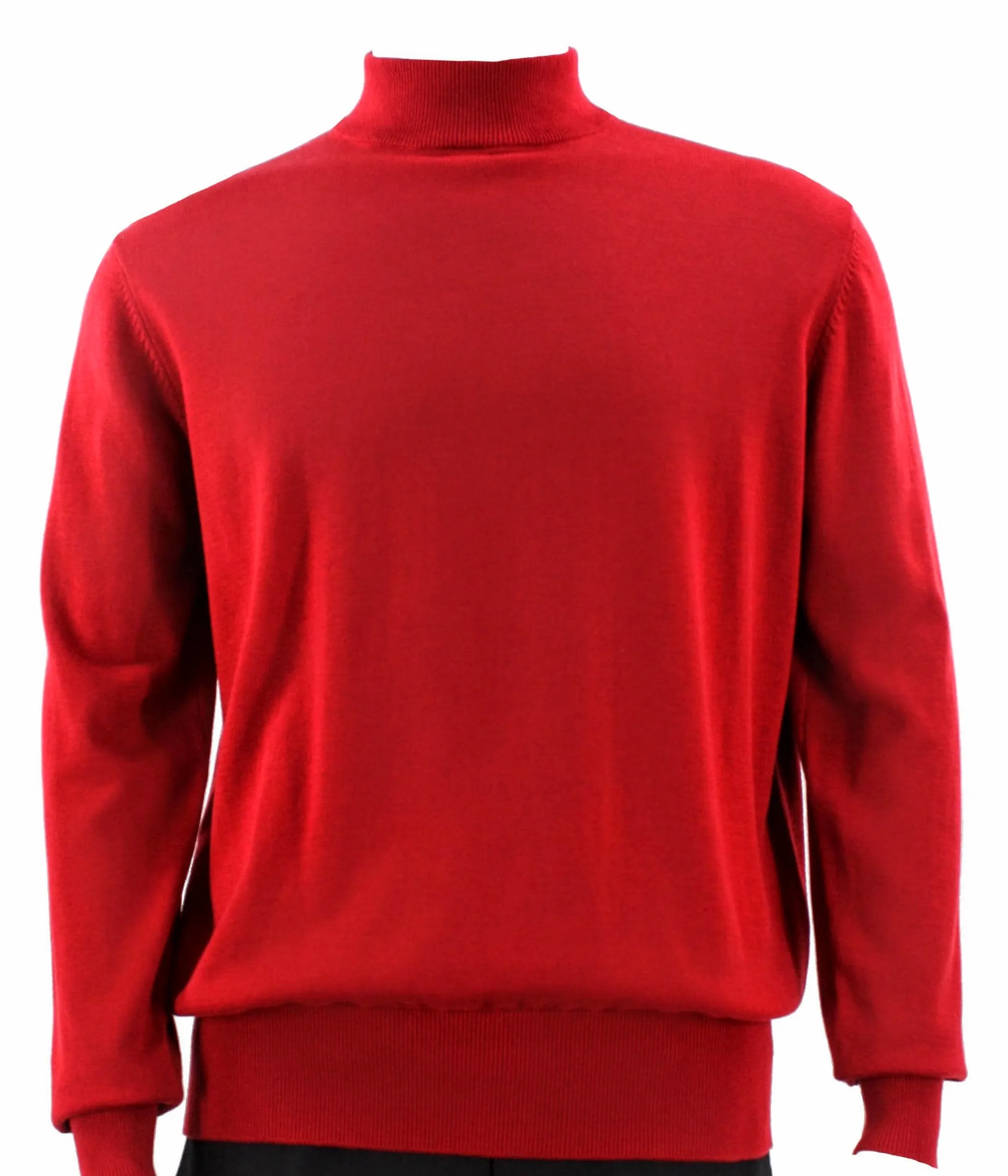 Bassiri L/S Mock-Neck Red Sweater 630