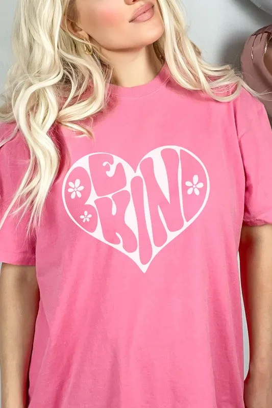 Be Kind Heart Comfort Colors Graphic Tee