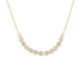 Bianca Beaded Bezel Diamond Necklace