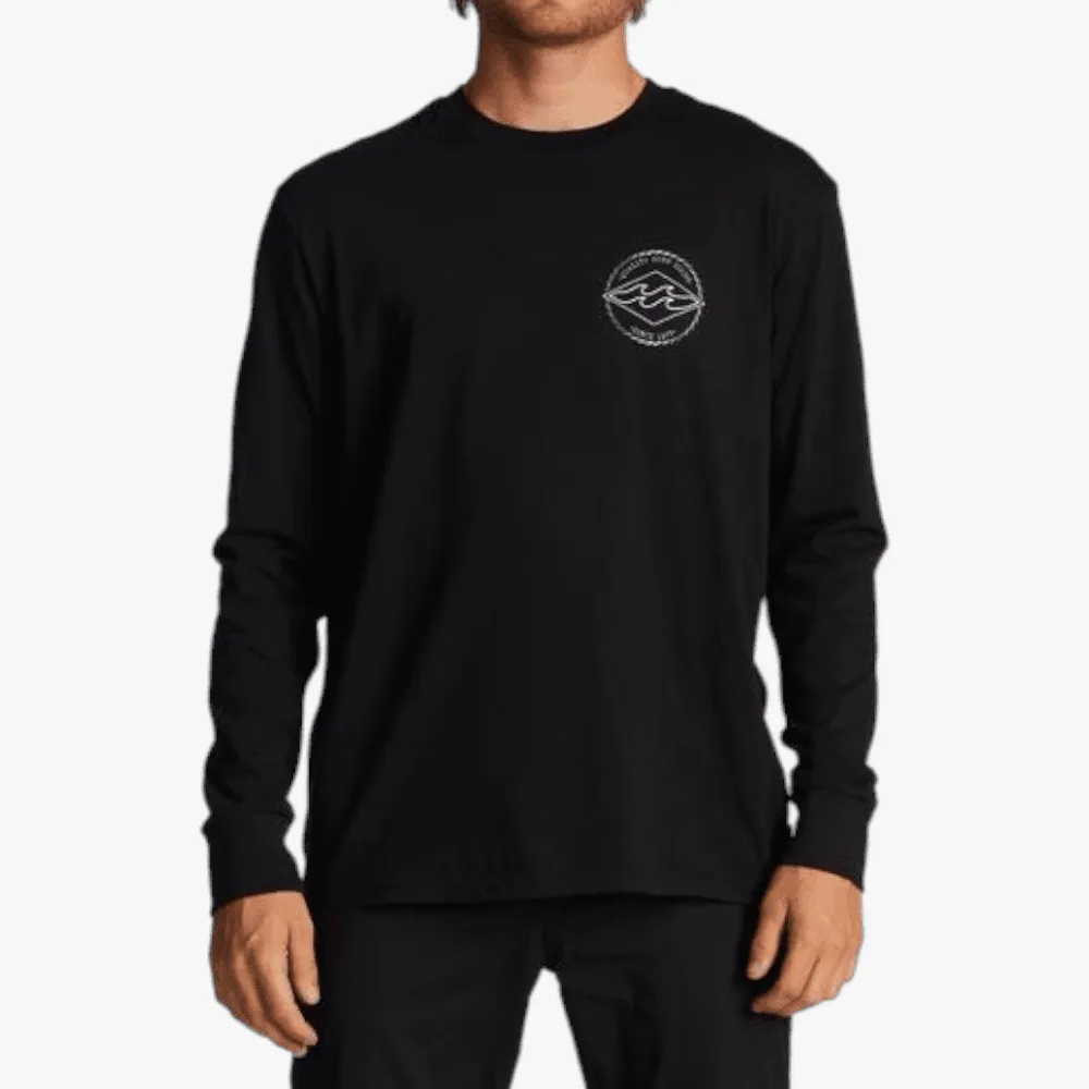 Billabong Mens Rotor Diamond Long Sleeve Tee Black