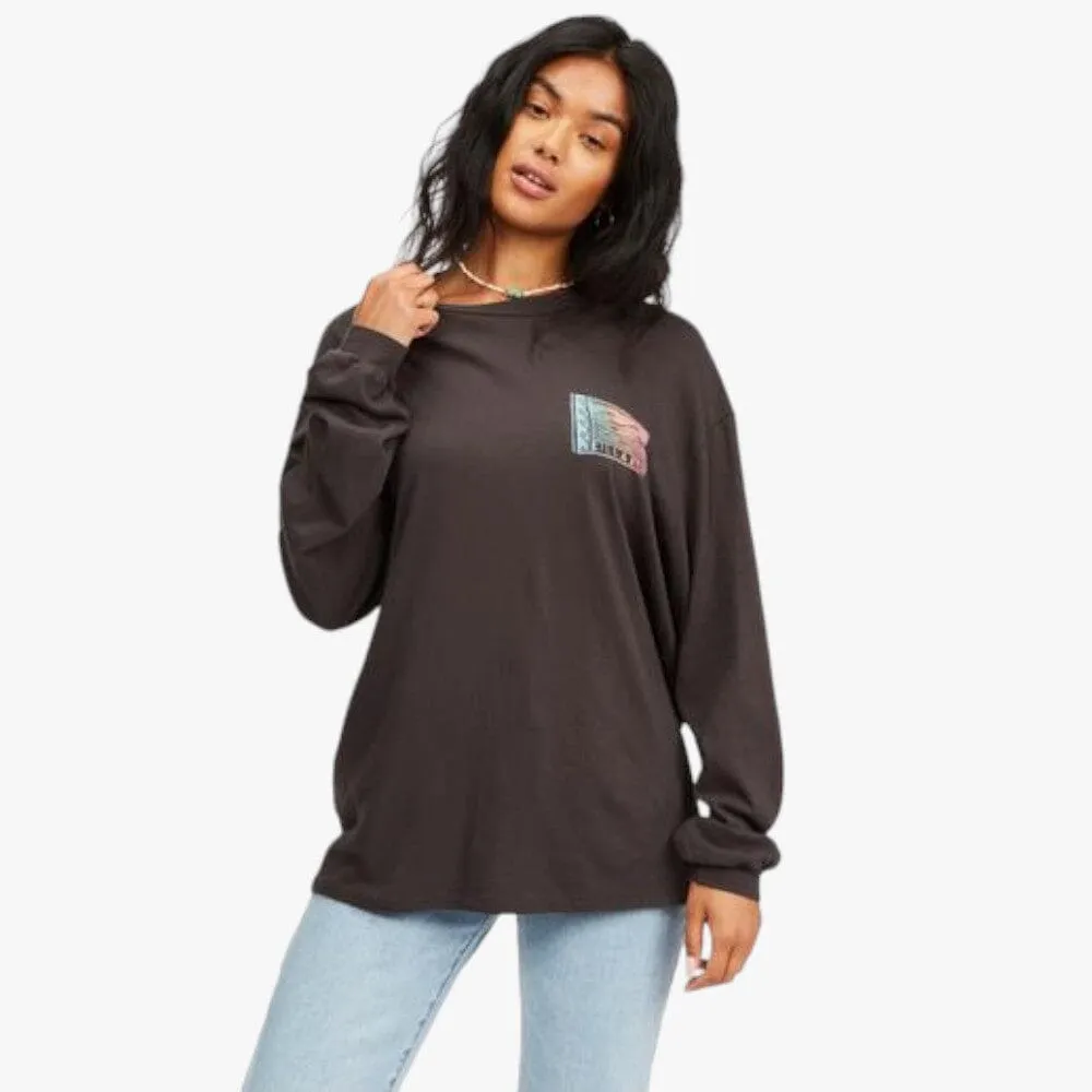 Billabong Womens Way Out Long Sleeve Tee Off Black