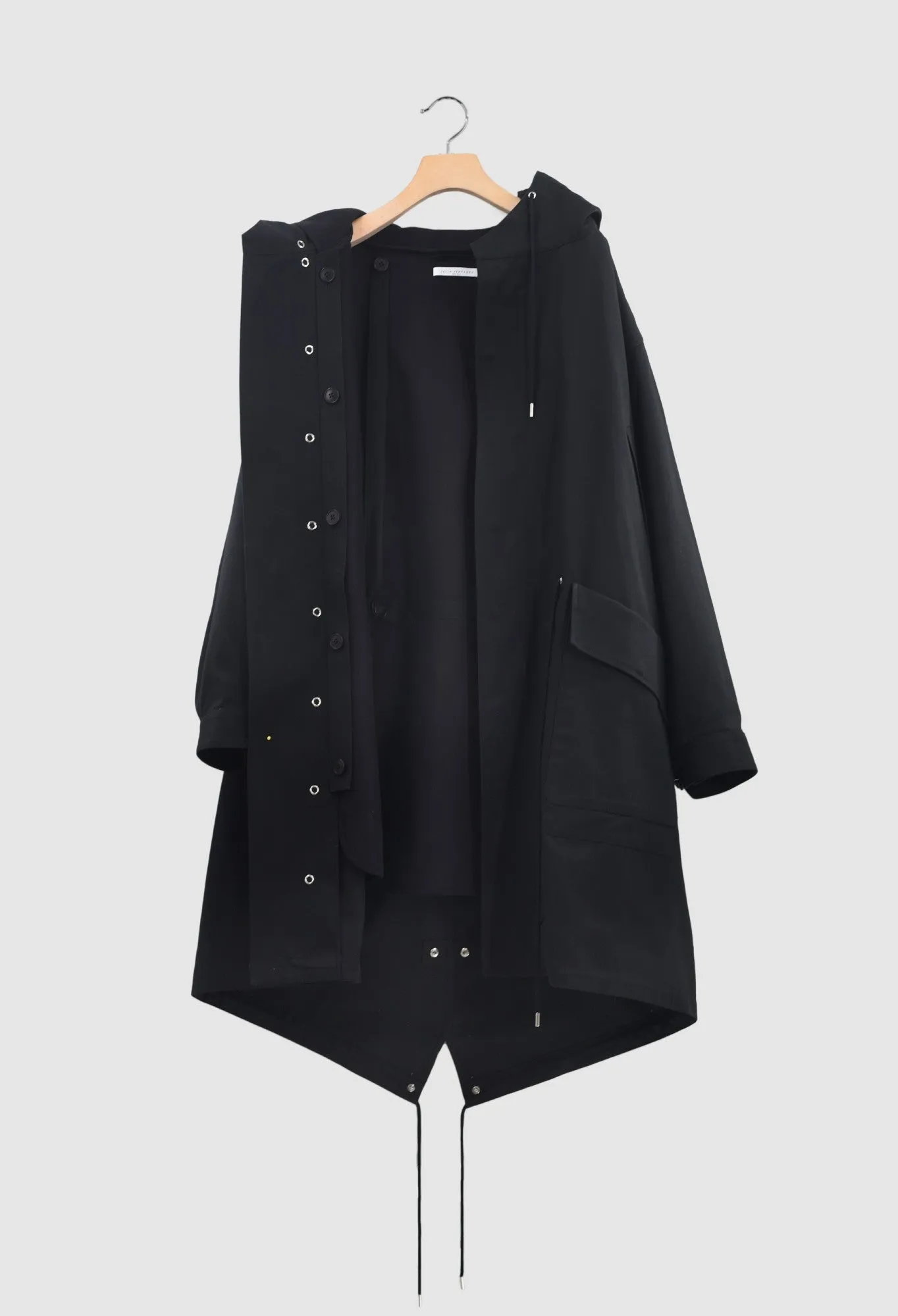 BILLIE - Cotton Shell Parka in Black