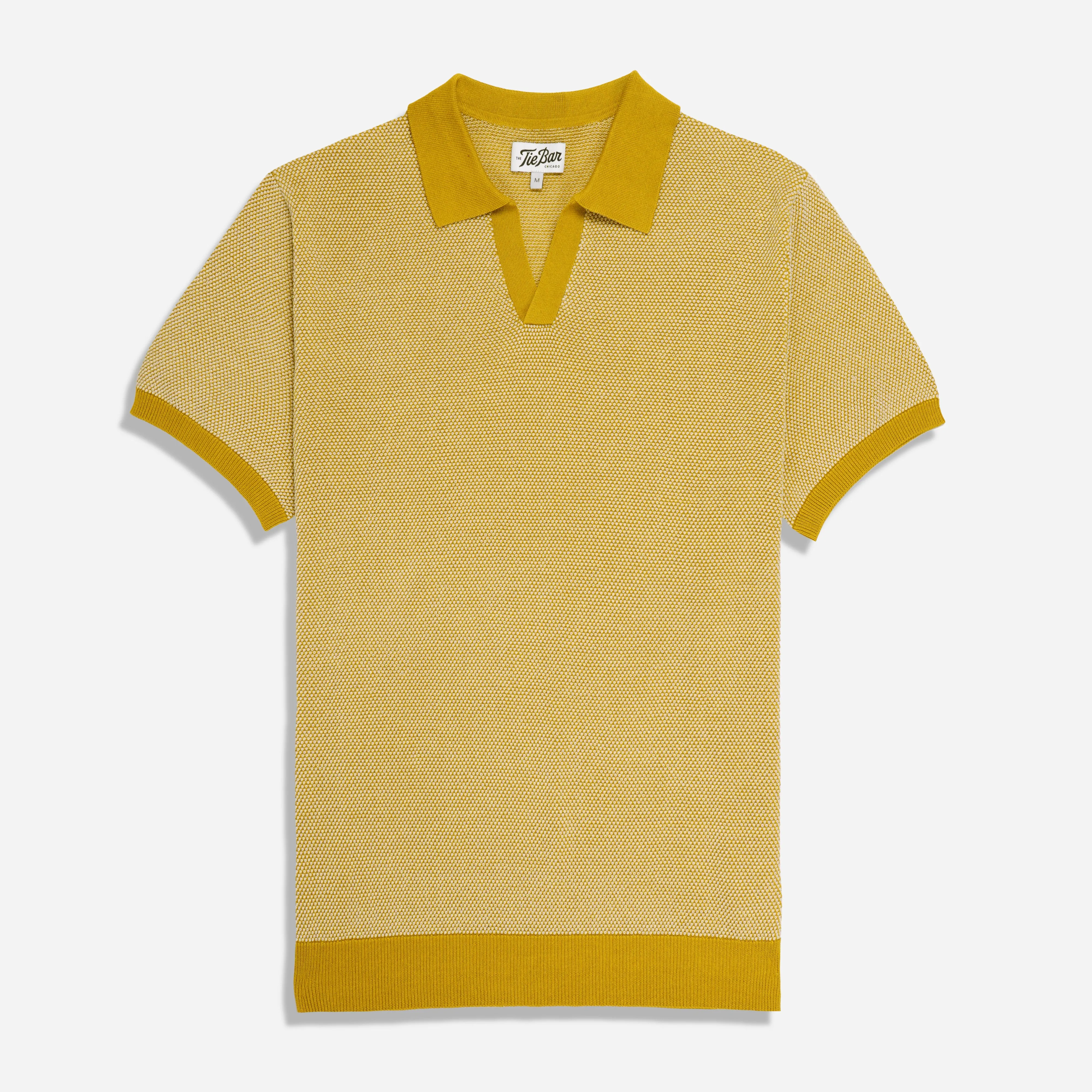 Birdseye Sweater Chartreuse Polo