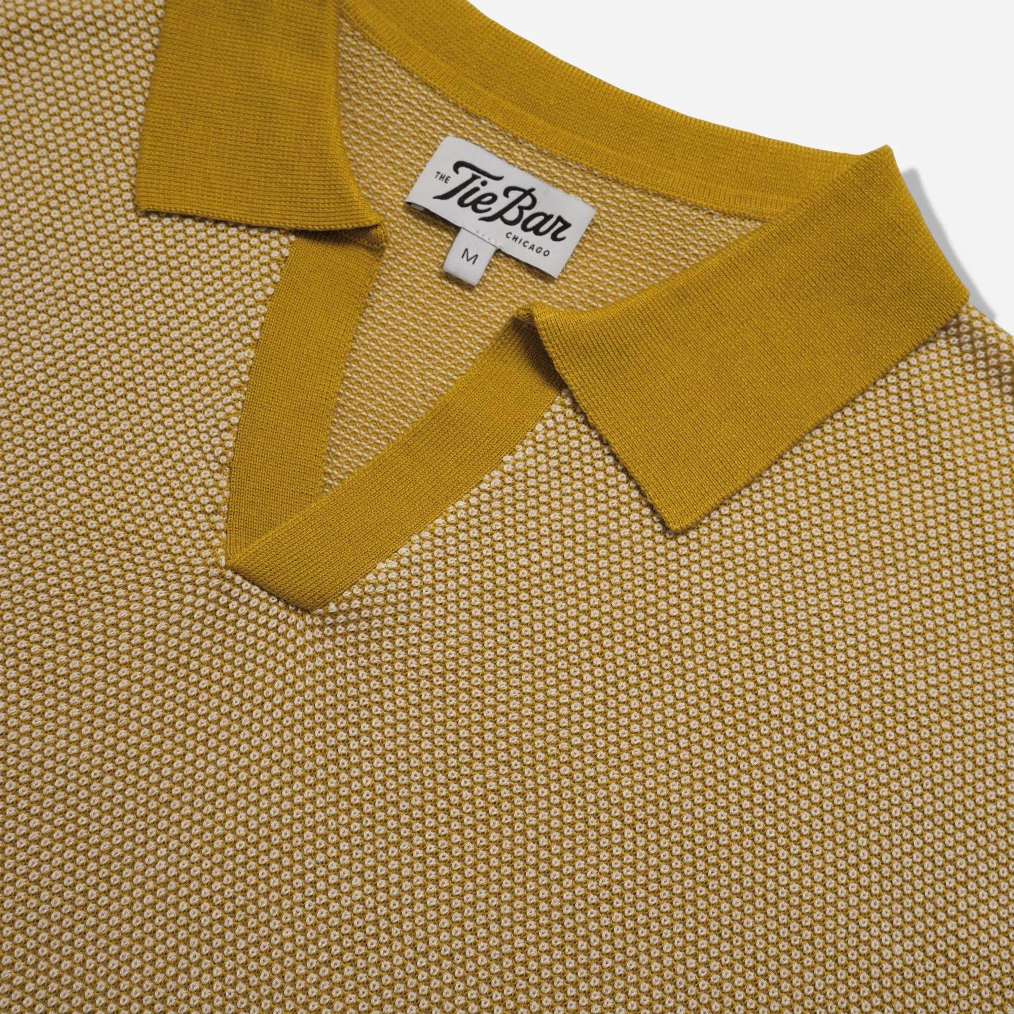 Birdseye Sweater Chartreuse Polo