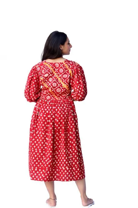 Bisini Aeroplane Red Butti Tunic