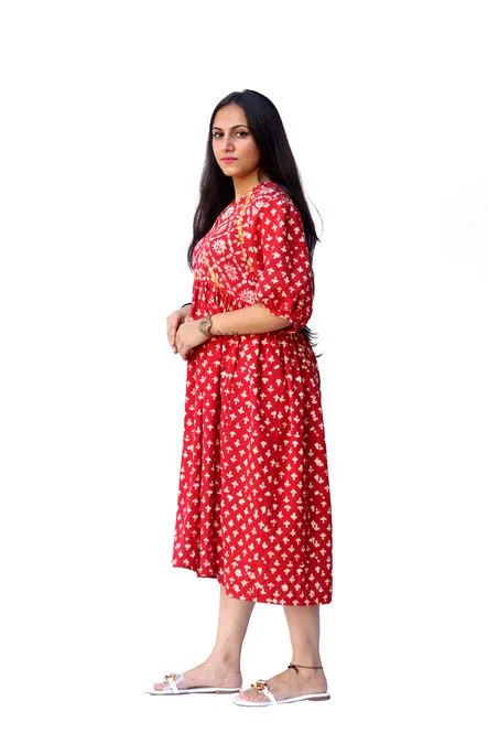 Bisini Aeroplane Red Butti Tunic