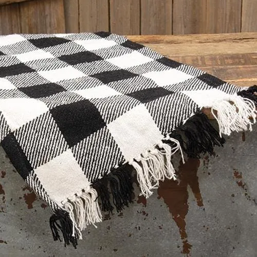 Black & White Buffalo Check Long Runner