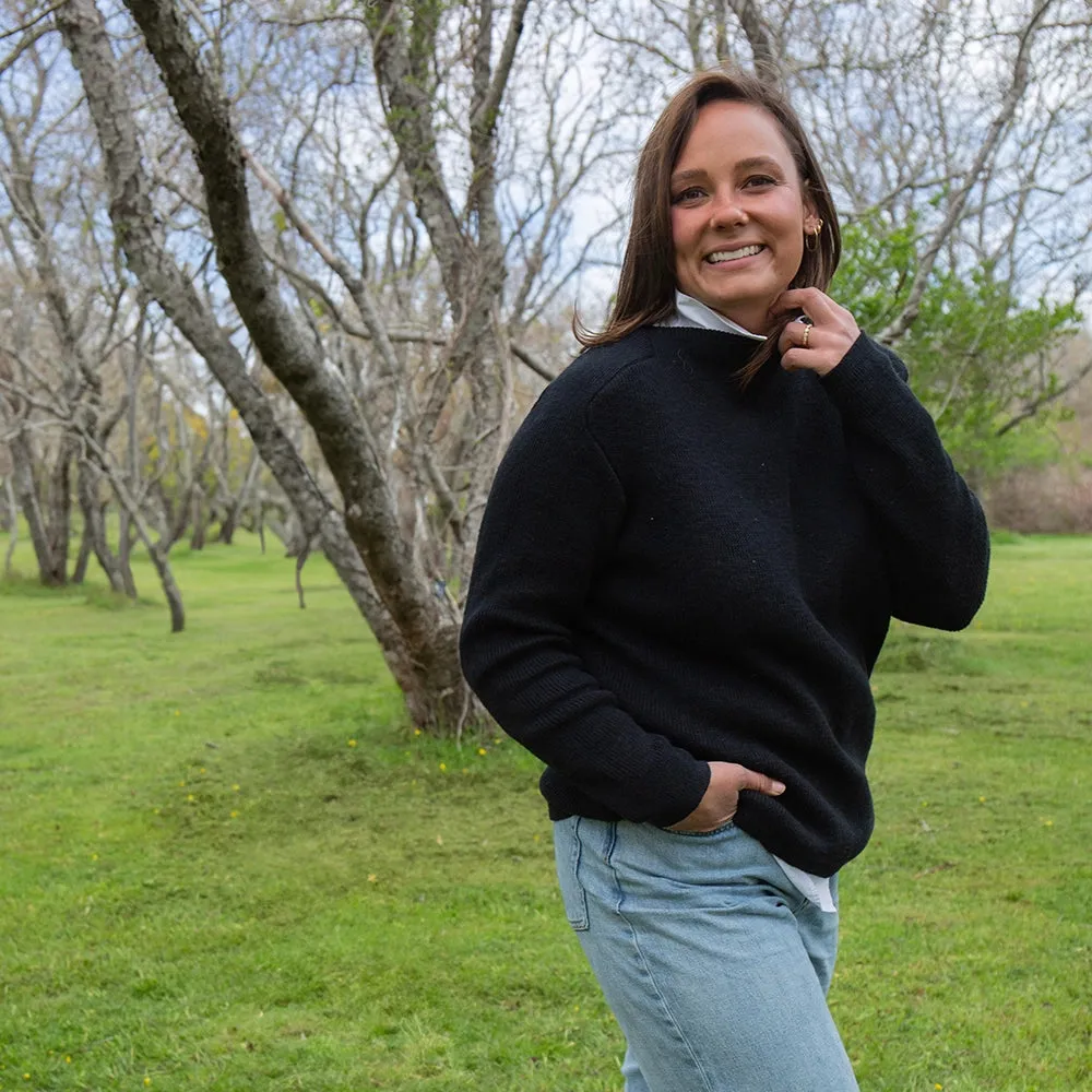 Black Boatneck Sweater