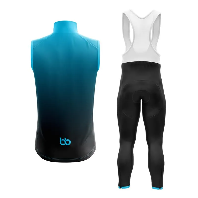 Black to Cyan Club Cycling Kit