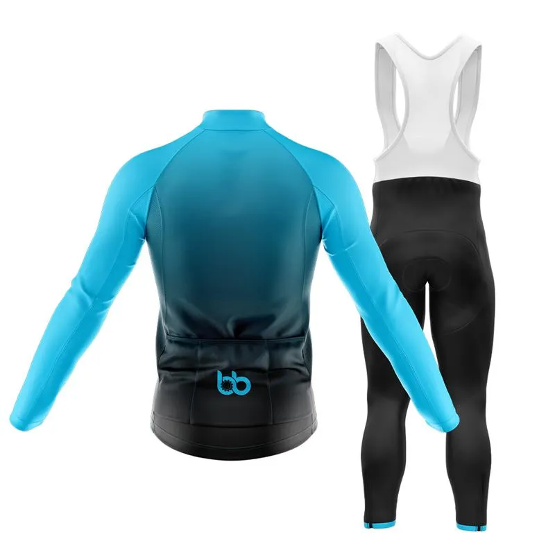 Black to Cyan Club Cycling Kit