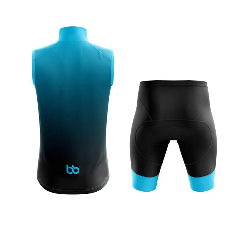 Black to Cyan Club Cycling Kit