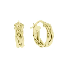 Braided Gold Hoop Earrings