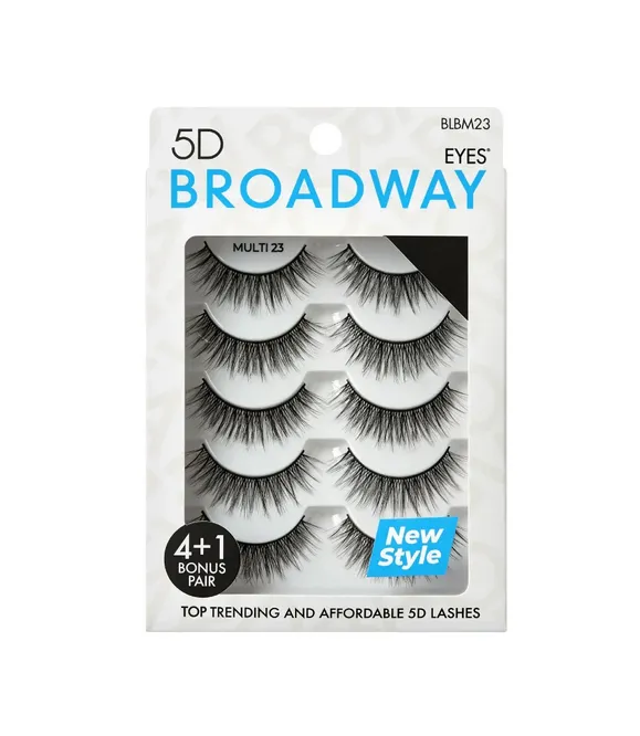 Broadway Eyes 5D Strip Lashes 5 Pair Multipack