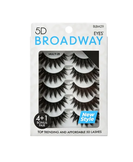 Broadway Eyes 5D Strip Lashes 5 Pair Multipack