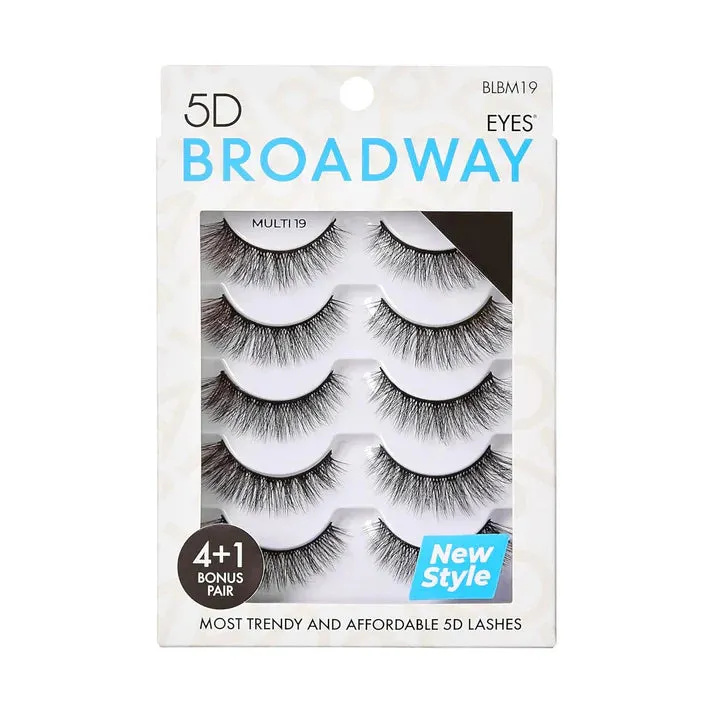 Broadway Eyes 5D Strip Lashes 5 Pair Multipack