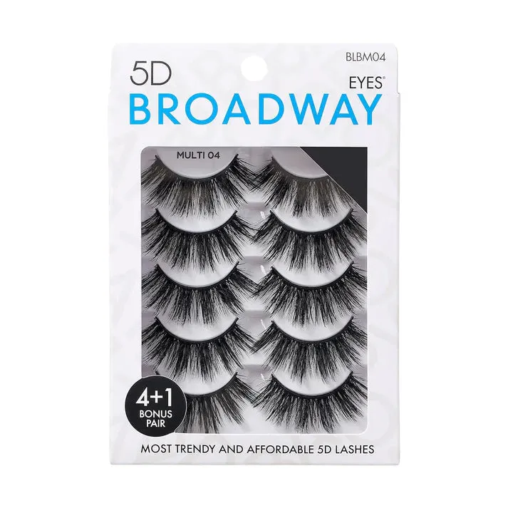 Broadway Eyes 5D Strip Lashes 5 Pair Multipack