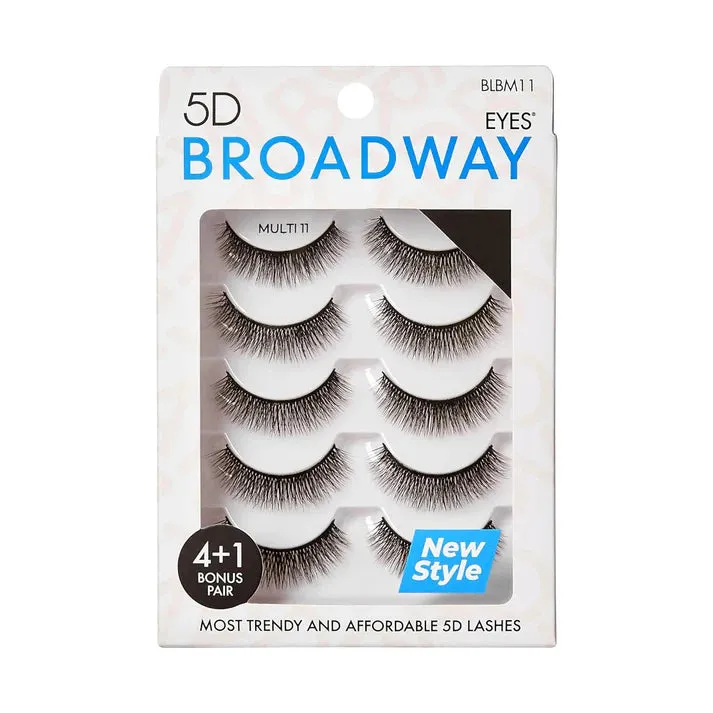 Broadway Eyes 5D Strip Lashes 5 Pair Multipack