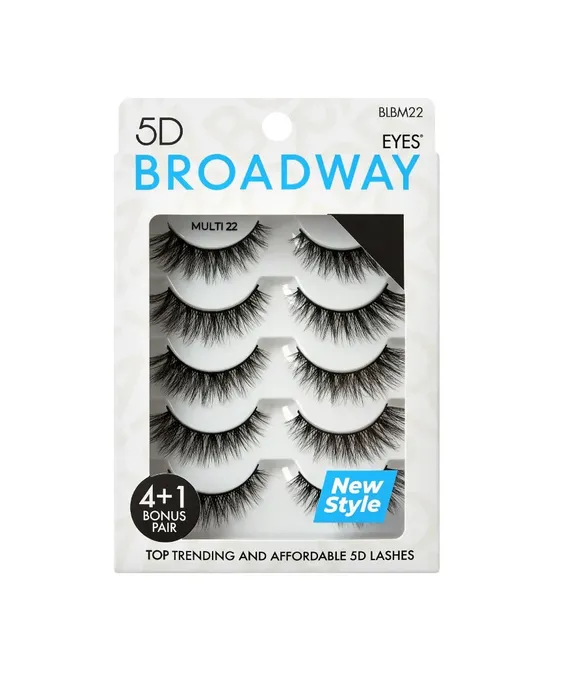 Broadway Eyes 5D Strip Lashes 5 Pair Multipack