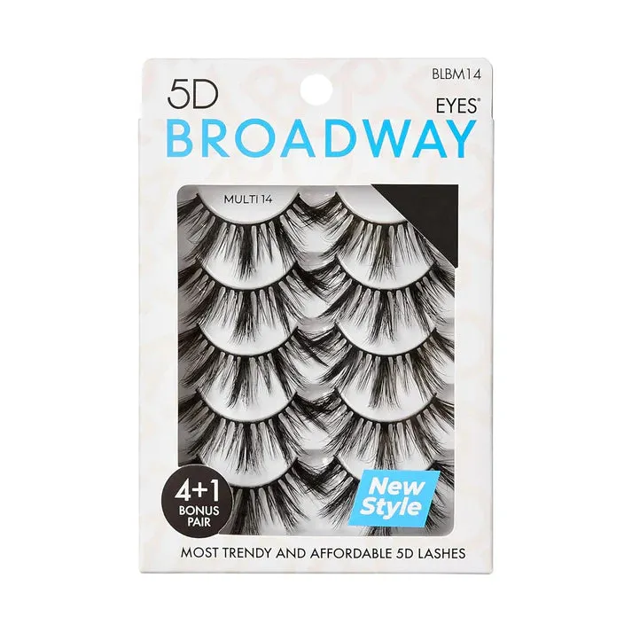 Broadway Eyes 5D Strip Lashes 5 Pair Multipack