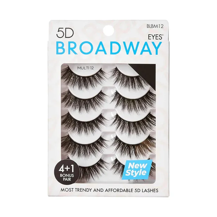 Broadway Eyes 5D Strip Lashes 5 Pair Multipack