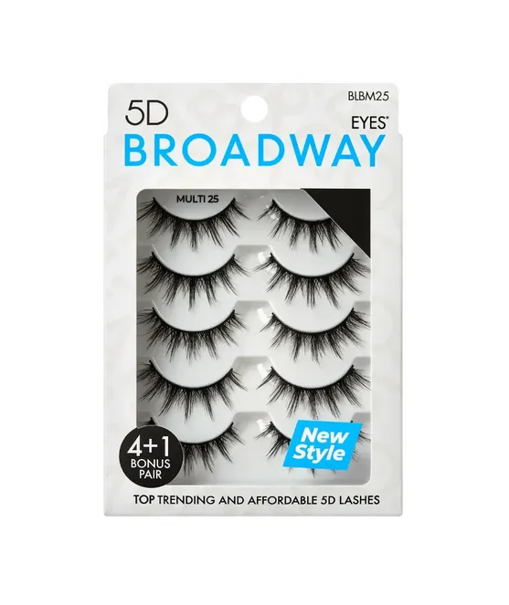 Broadway Eyes 5D Strip Lashes 5 Pair Multipack