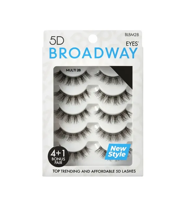 Broadway Eyes 5D Strip Lashes 5 Pair Multipack