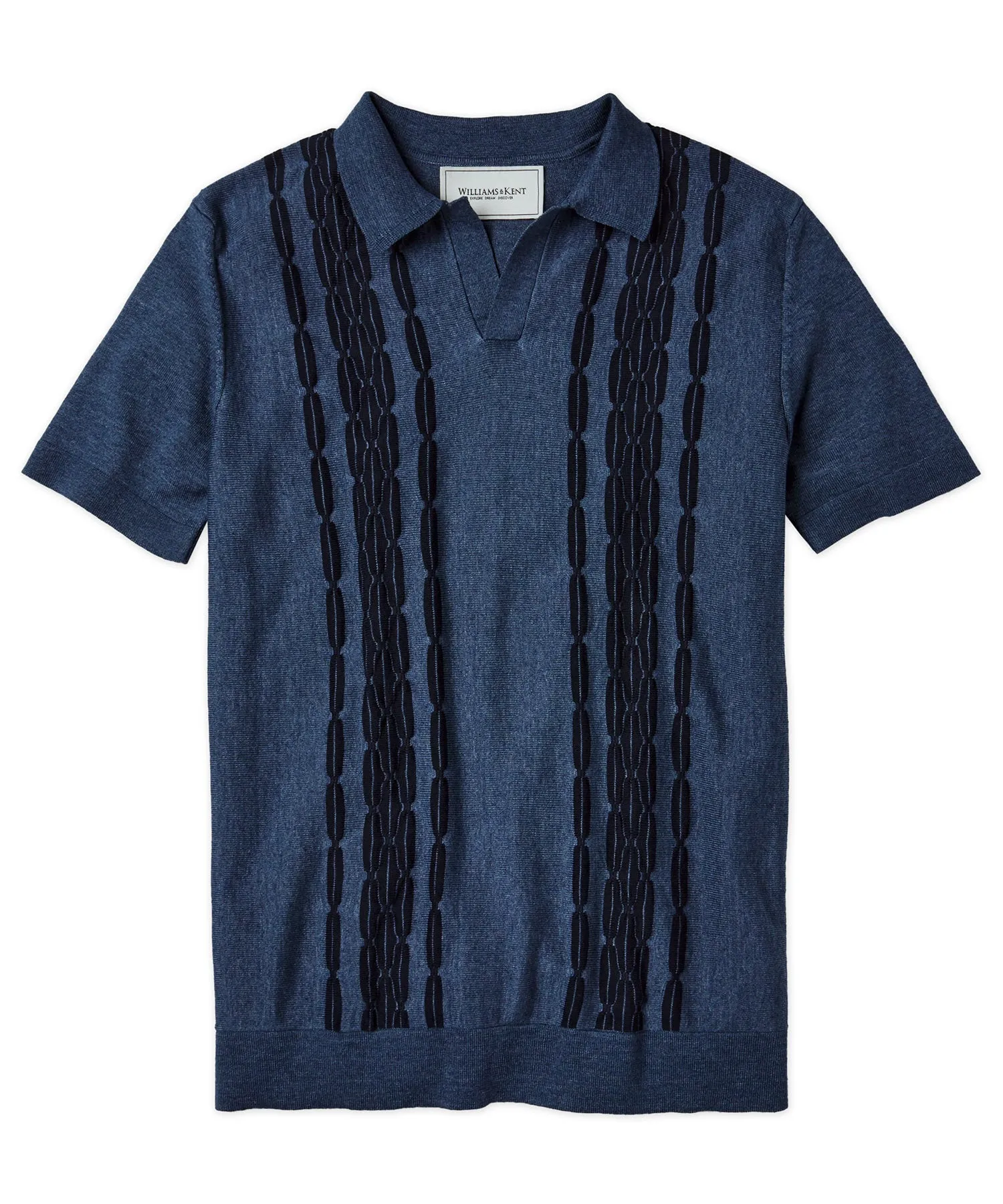 Cable Jacquard Polo Shirt