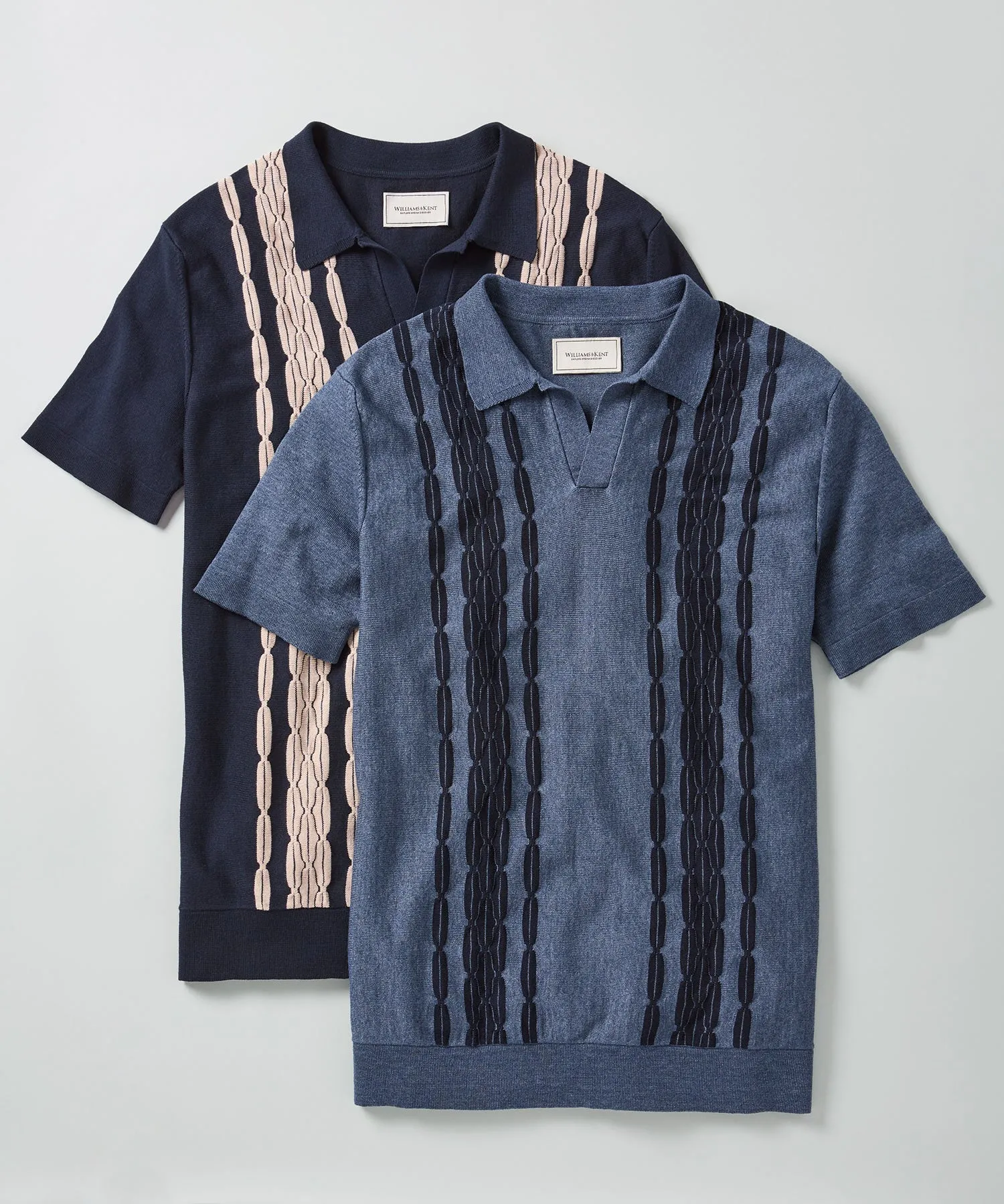 Cable Jacquard Polo Shirt