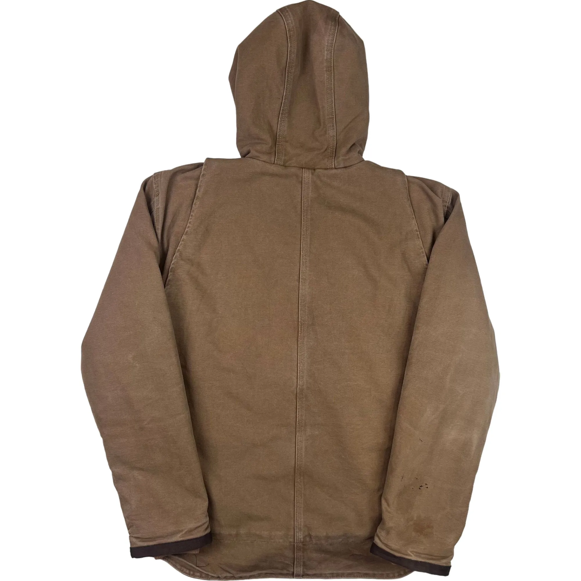 Carhartt Sherpa Lined Duck Active Hooded Jacket Brown