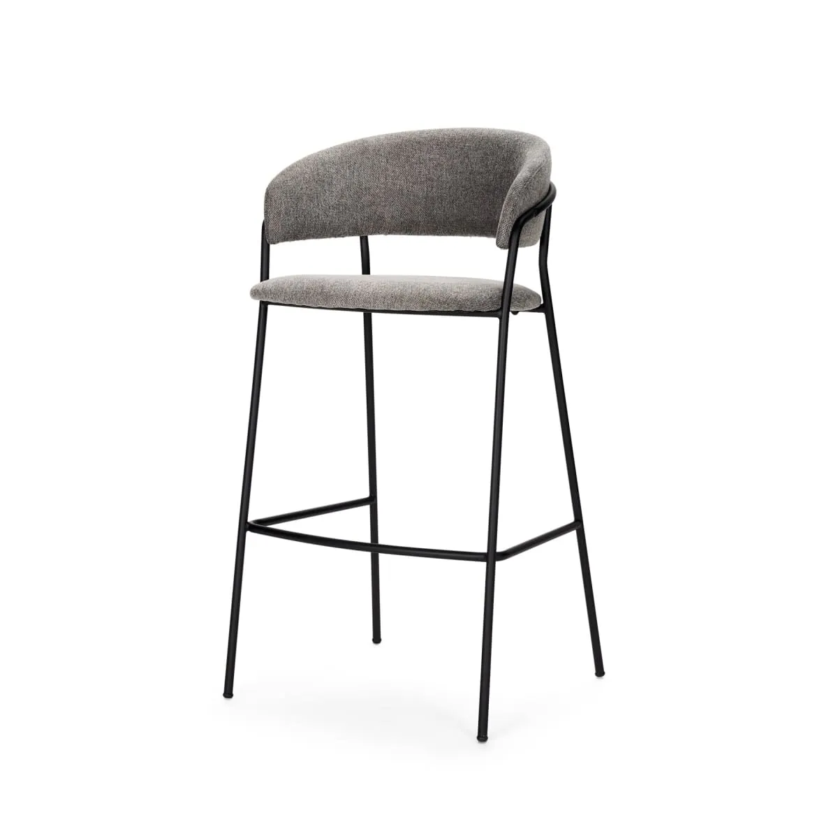 Carolyn Bar Counter Stool Gray Fabric | Bar Stool