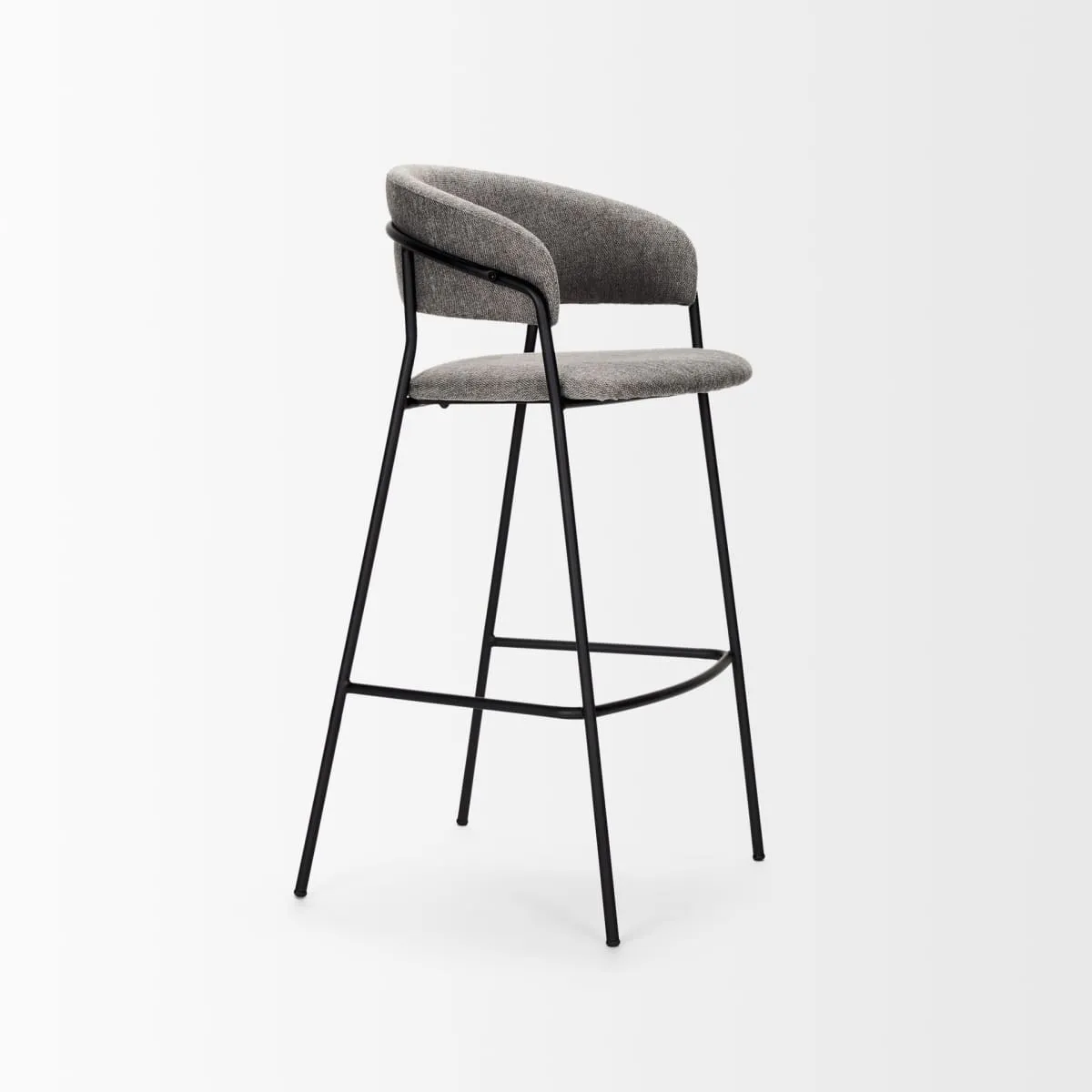 Carolyn Bar Counter Stool Gray Fabric | Bar Stool