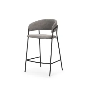 Carolyn Bar Counter Stool Gray Fabric | Counter