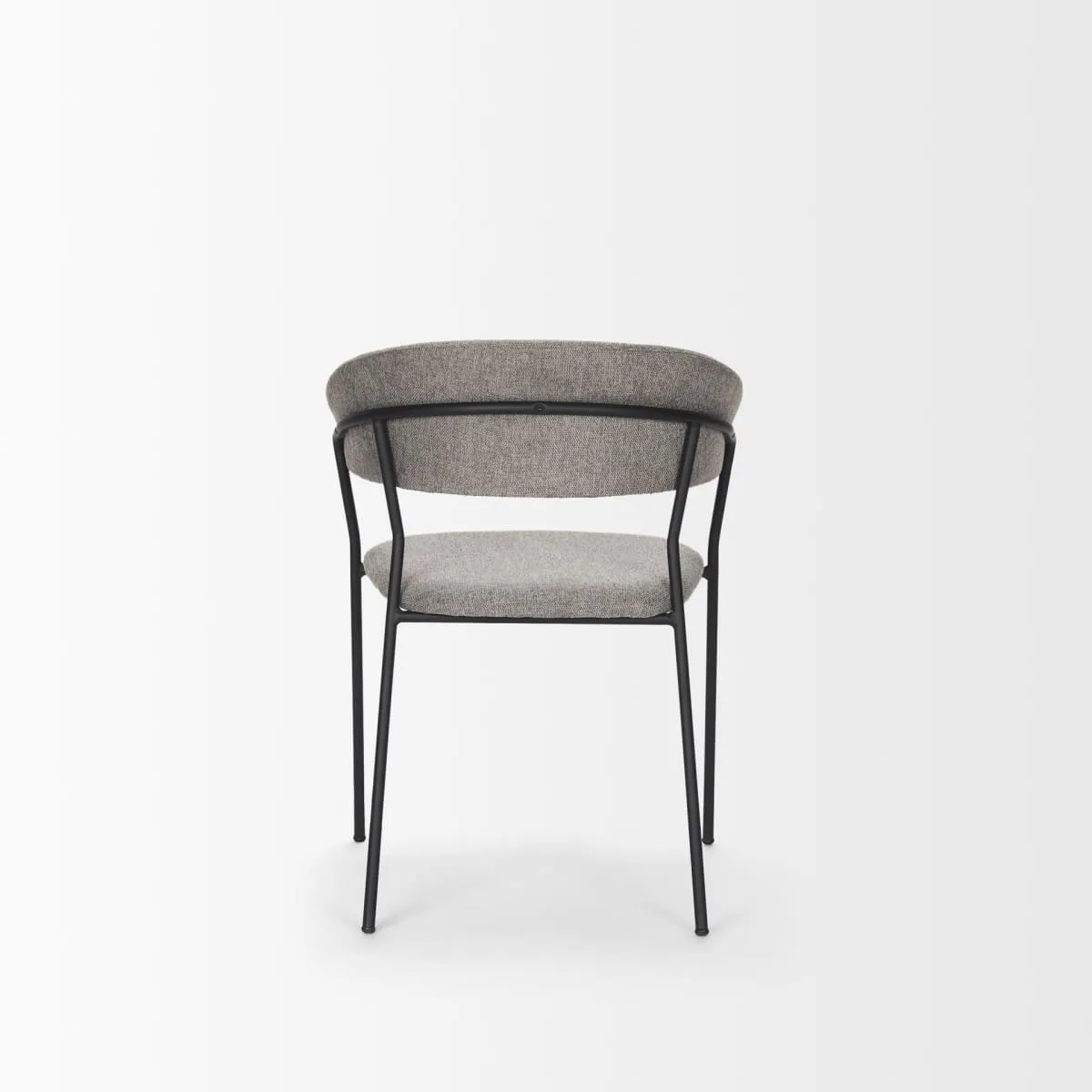 Carolyn Dining Chair Gray Fabric | Black Metal