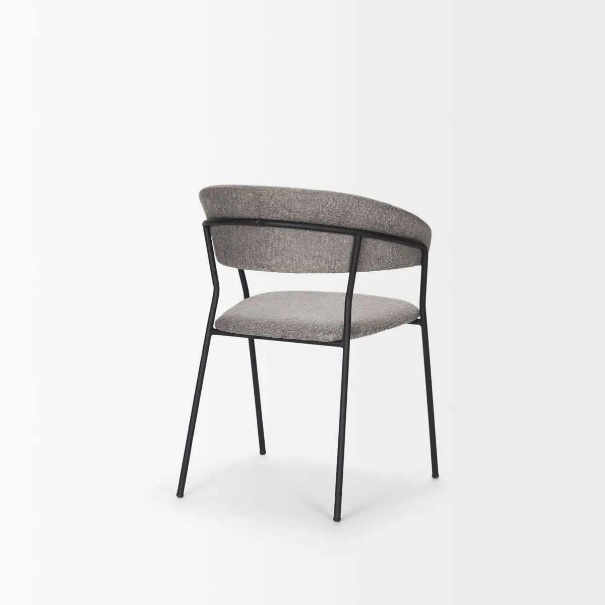 Carolyn Dining Chair Gray Fabric | Black Metal