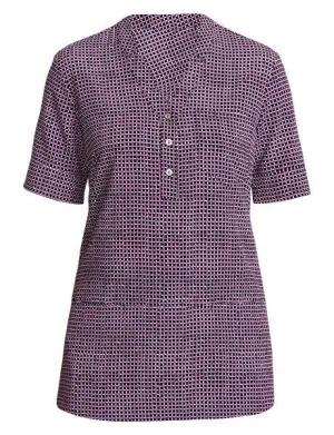 CAT9R9 NNT Women's Pixel Print Antibacterial Short Sleeve Tunic