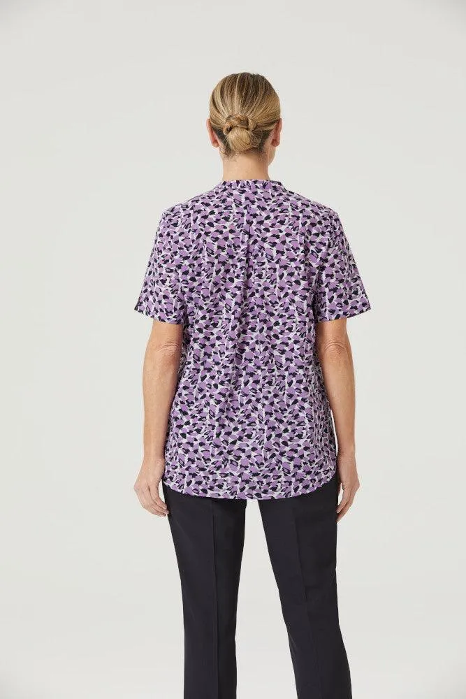 CATUHU NNT Women's Petal Print Antibacterial Short Sleeve Tunic