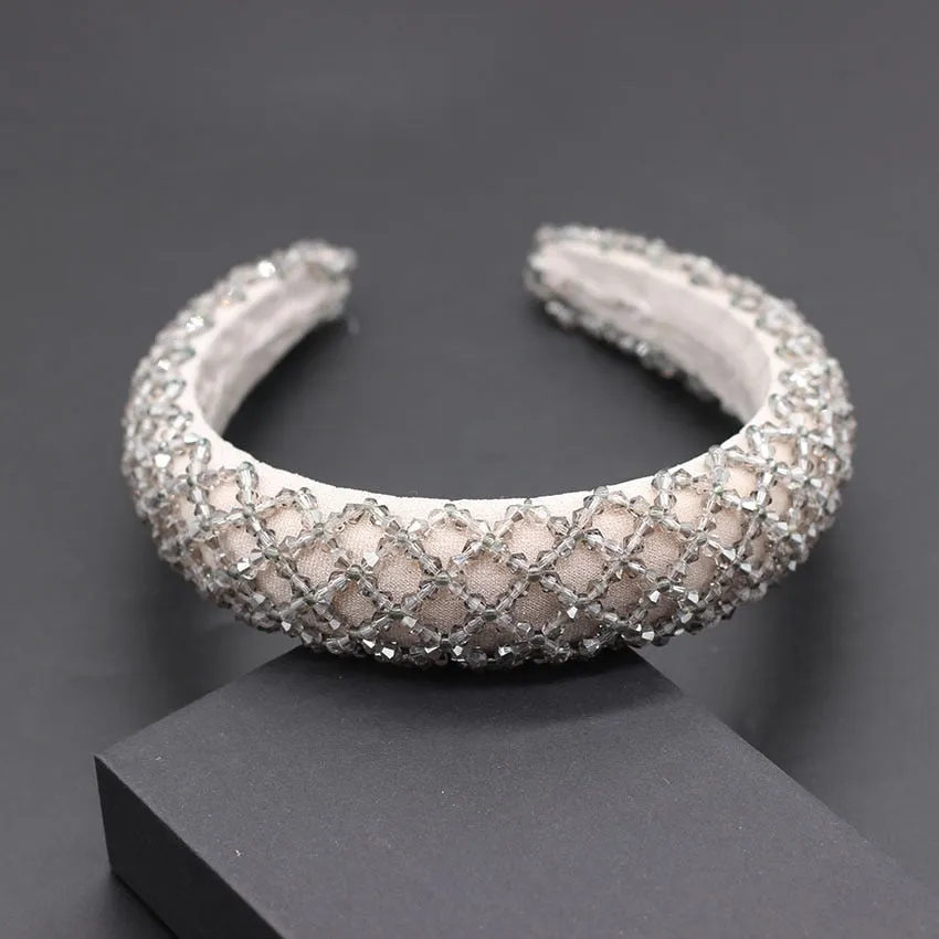 Catwalk Rhinestone Headband Fashion Crystal Beaded Headband For Women